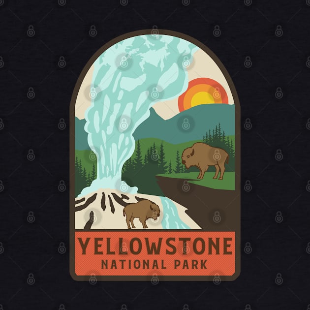 Yellowstone National Park Retro by Tonibhardwaj